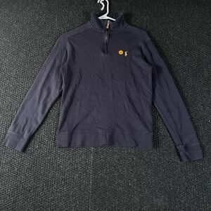 Polo Ralph Lauren Kids Navy Blue 1/4 Zip Long Sleeve Polo Shirt Size L G 14‎ 16